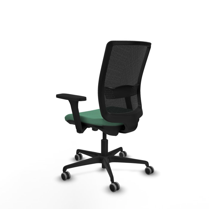 PIQUERAS Y CRESPO Silla de oficina Haches con mecanismo Sincro/Traslack, Verde esmeralda y Negro