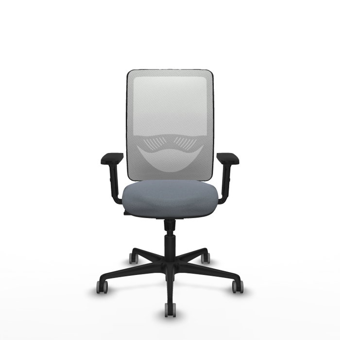 PIQUERAS Y CRESPO Silla de oficina Zulema con mecanismo Sincro, Gris y Blanco