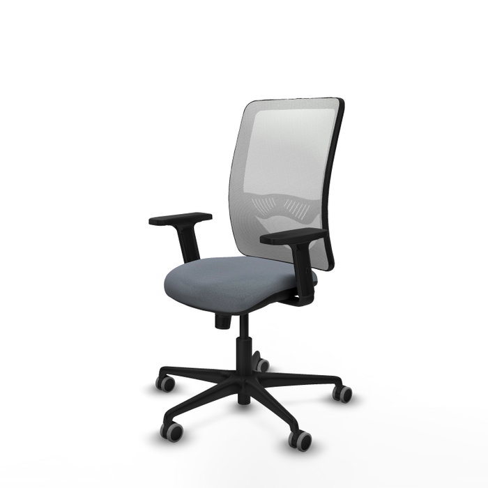 PIQUERAS Y CRESPO Silla de oficina Zulema con mecanismo Sincro, Gris y Blanco