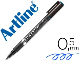 Artline Rotulador para CD/DVD EK-883 Punta Redonda de Fibra Permanente 0.5 mm Azul