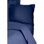 Aucune Juego de Cama de 100% Algodón Reforzado con Funda Nórdica y 2 Fundas de Almohada, Azul