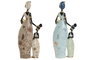 DKD Home Decor Figura de Resina Africana Surtido de 2 Unidades