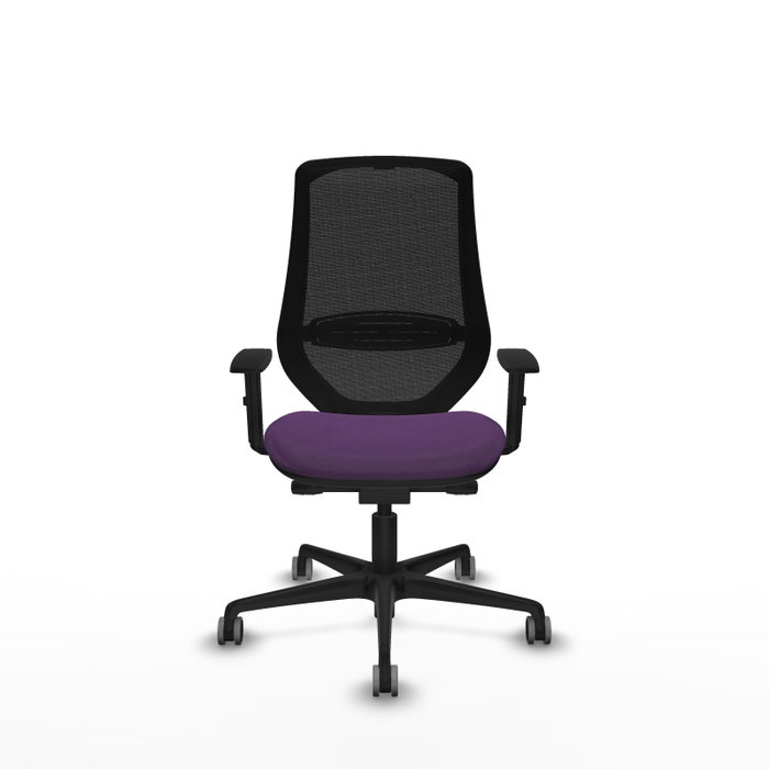 PIQUERAS Y CRESPO Silla de oficina Mardos con mecanismo Sincro/Traslack, Morado/Negro
