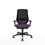 PIQUERAS Y CRESPO Silla de oficina Mardos con mecanismo Sincro/Traslack, Morado/Negro