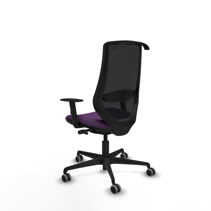 PIQUERAS Y CRESPO Silla de oficina Mardos con mecanismo Sincro/Traslack, Morado/Negro