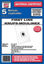 Moulinex Pack de 5 Bolsas para Aspirador 915742