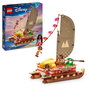 LEGO 43270 Disney Princesas Canoa de Aventuras de Vaiana Set de Construcción con Minifiguras Vaiana, Loto y Moni