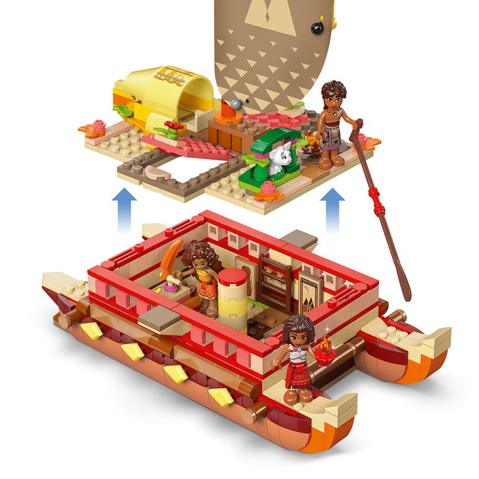 LEGO 43270 Disney Princesas Canoa de Aventuras de Vaiana Set de Construcción con Minifiguras Vaiana, Loto y Moni LEGO 43270 Disney Princesas Canoa de Aventuras de Vaiana Set de Construcción con Minifiguras Vaiana, Loto y Moni
