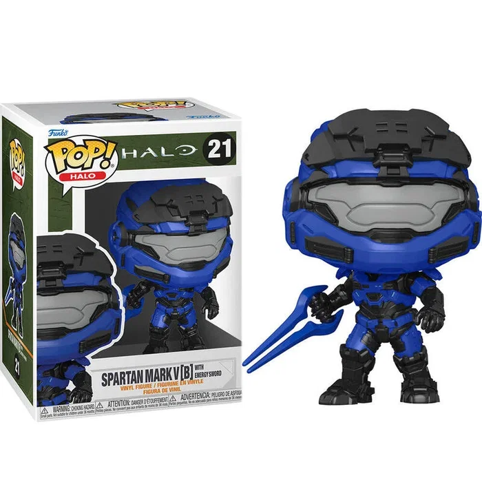 Funko Pop Halo Infinite Spartan Mark VII con espada azul Funko Pop Halo Infinite Spartan Mark VII con espada azul