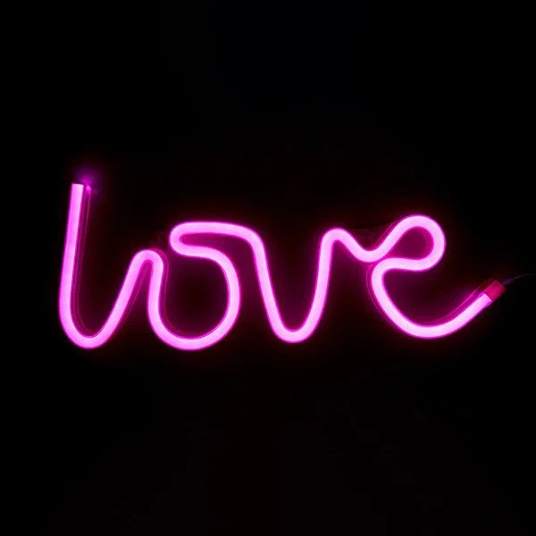 Muitomas Lámpara de pared neón Love