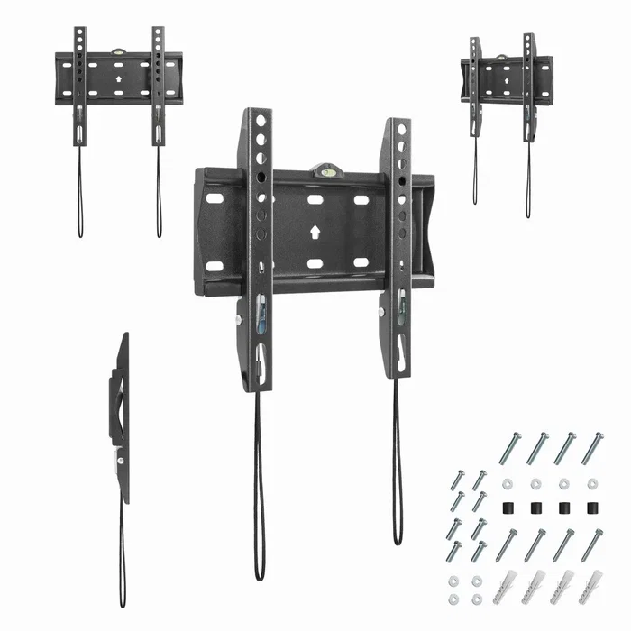 Gembird WM-42F-01 Soporte de Pared Fijo para TV 23" - 55" Negro, Compatible VESA hasta 200x200 mm, Incluye Nivel