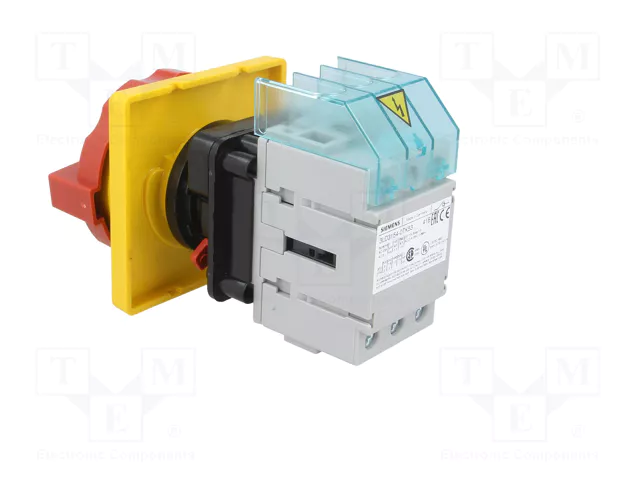 SIEMENS 3LD3154-0TK53 Interruptor de aislamiento de 3 polos, 25A, 9,5kW