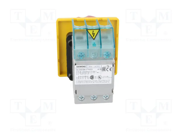 SIEMENS 3LD3154-0TK53 Interruptor de aislamiento de 3 polos, 25A, 9,5kW