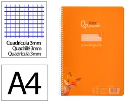 Liderpapel Cuaderno Espiral A4 Pautaguía Naranja