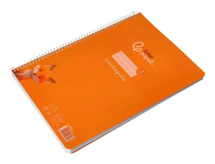 Liderpapel Cuaderno Espiral A4 Pautaguía Naranja