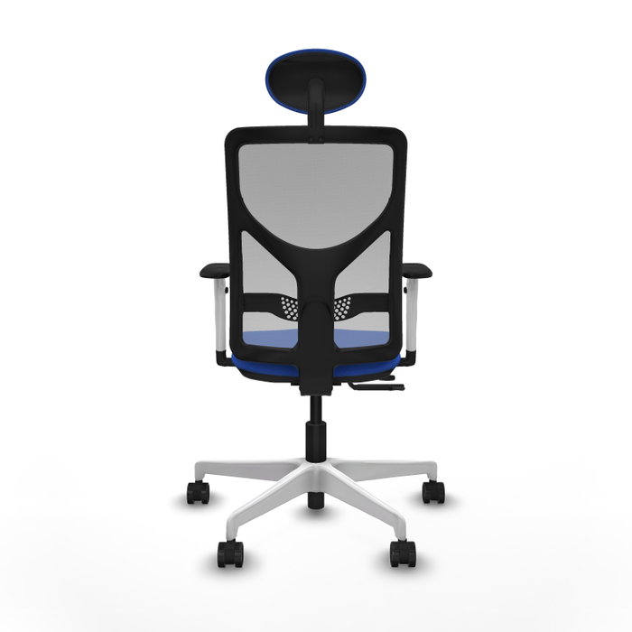 PIQUERAS Y CRESPO Silla de oficina Motilla con mecanismo Sincro/Traslack, Azul y Gris