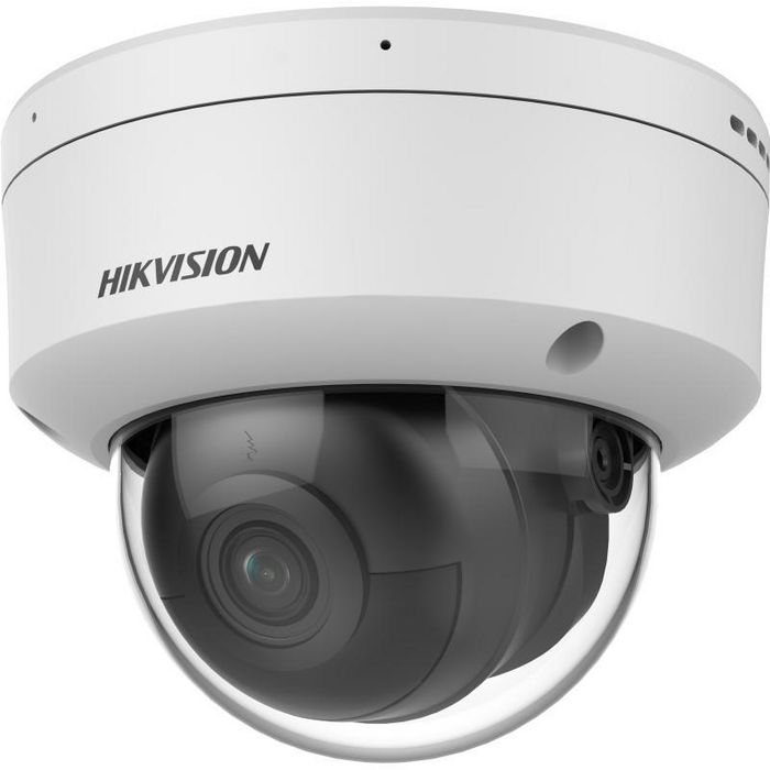 Hikvision Cámara IP Minidomo 6M AcuSense 2.8mm IR40 WDR IK10 IP67 12V/PoE con Audio, Alarma y Micrófono