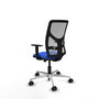 PIQUERAS Y CRESPO Silla de oficina Motilla con mecanismo Sincro/Traslack, Azul y Gris