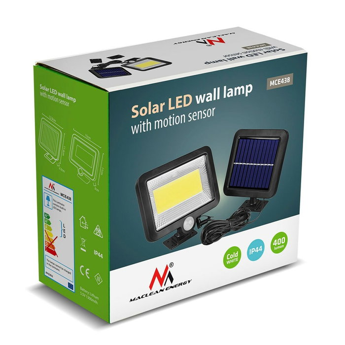 Greenblue Maclean IP44 MCE438 Proyector LED Solar con Sensor