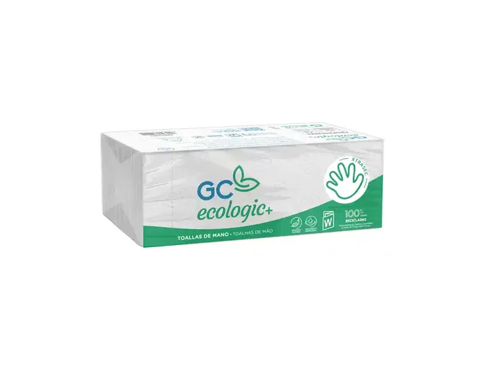 Blanca Toalla de Papel Secamanos Engarzada Ecológica 2 Capas 22.5x31 cm Paquete 144 Unidades FSC