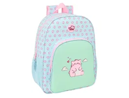 Mochila Pembe The pink cat Multicolor 33 x 42 x 14 cm