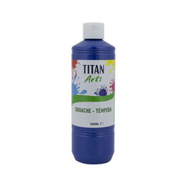 Tempera Titan Arts Creative Escolar 500Ml Azul Oscuro