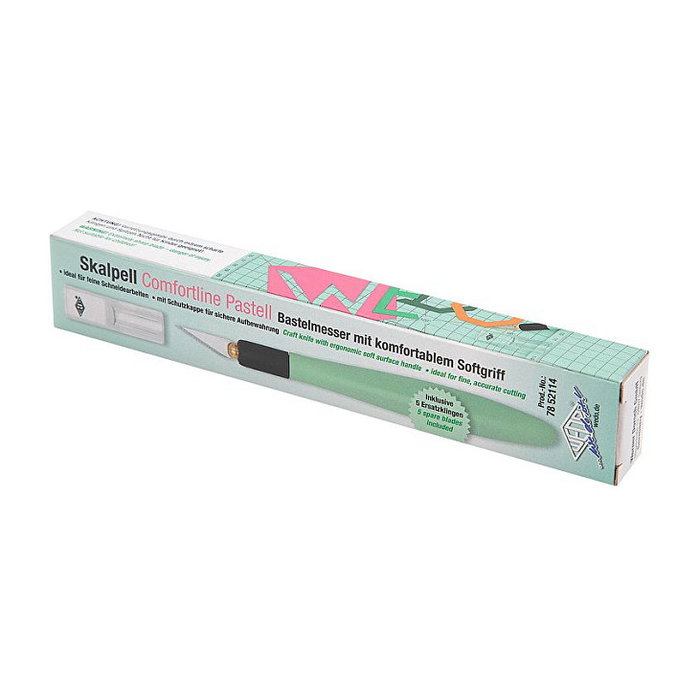 WEDO Skalpell Comfortline Verde menta con 5 cuchillas de repuesto WEDO Skalpell Comfortline Verde menta con 5 cuchillas de repuesto