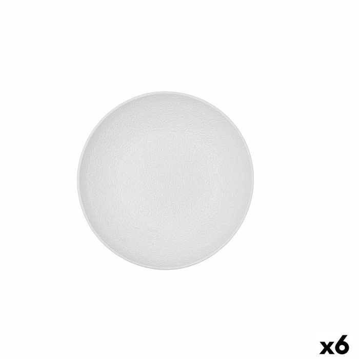 Bidasoa Plato Hondo Porcelana Fosil Blanco 6 Unidades