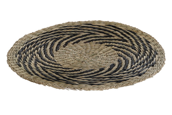 DKD Home Decor Individual Balines Natural Negro 38 x 38 x 1 cm DKD Home Decor Individual Balines Natural Negro 38 x 38 x 1 cm