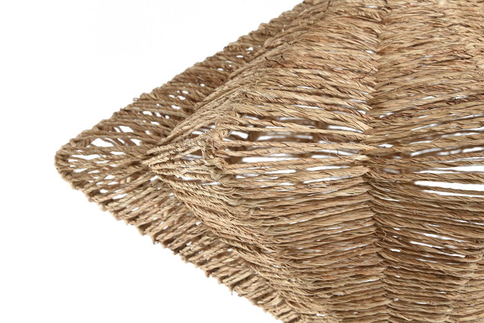 DKD Home Decor Pantalla decorativa Mediterráneo, concha de yute y metal, 40 cm x 20 cm x 40 cm, 2 unidades, color natural