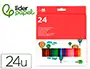 Liderpapel Lápices de Colores Caja de 24 Unidades Colores Surtidos Escolares Mina Extrarresistente