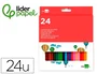 Liderpapel Lápices de Colores Caja de 24 Unidades Colores Surtidos Escolares Mina Extrarresistente