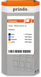 Prindo Multipack Classic XL Negro, Cian, Magenta y Amarillo