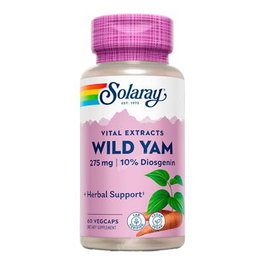 SOLARAY Wild Yam (Mexican Yam) 60 Cápsulas - Contiene Diosgenina