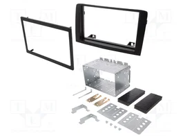 PER.PIC. Bastidor de montaje de radio 2 DIN Negro para Fiat y Lancia