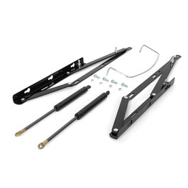 Q&Q Juego Bisagra Canapé con Resorte de Gas y Sistema Enganche Bulones M8, Fuerza Pistón 600N-1250N