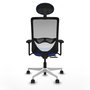 PIQUERAS Y CRESPO Silla de oficina Zulema con mecanismo Sincro/Traslack, Azul y Blanco