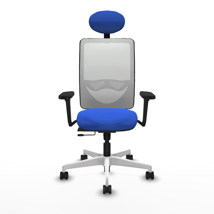 PIQUERAS Y CRESPO Silla de oficina Zulema con mecanismo Sincro/Traslack, Azul y Blanco PIQUERAS Y CRESPO Silla de oficina Zulema con mecanismo Sincro/Traslack, Azul y Blanco