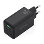 AISENS Cargador GaN 65W con 2xUSB-C y 1xUSB-A, Negro