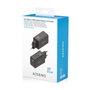 AISENS Cargador GaN 65W con 2xUSB-C y 1xUSB-A, Negro