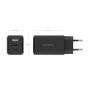 AISENS Cargador GaN 65W con 2xUSB-C y 1xUSB-A, Negro