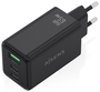 AISENS Cargador GaN 65W con 2xUSB-C y 1xUSB-A, Negro