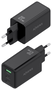 AISENS Cargador GaN 65W con 2xUSB-C y 1xUSB-A, Negro