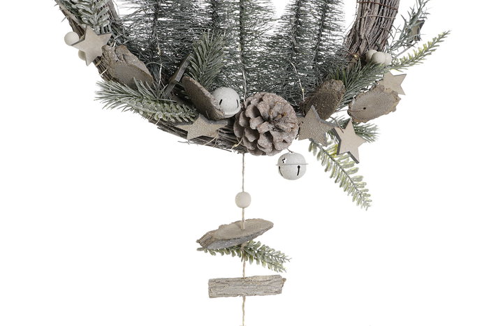 DKD Home Decor Decoracion Colgante Navidad Alpina Multicolor 11 x 65 x 40 cm (2 Unidades)