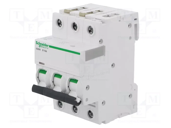 SCHNEIDER ELECTRIC Interruptor magnetotérmico iC60N 16A 3 polos B SCHNEIDER ELECTRIC Interruptor magnetotérmico iC60N 16A 3 polos B