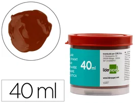 Liderpapel Témpera Escolar Marrón 40 ml (Pack de 5) SKU B1G7TLLXMT