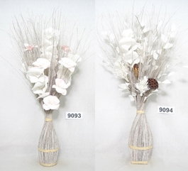DKD Home Decor Ramo Fibra Coco 40x40x100 Surtido de 2 Unidades