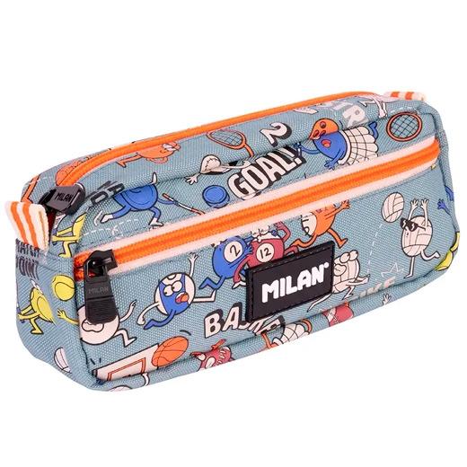Milan Portatodo Rectangular 2 Cremalleras Serie Especial Sports Verde Milan Portatodo Rectangular 2 Cremalleras Serie Especial Sports Verde
