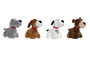 DKD Home Decor Peluche Perritos de 26cm (Pack de 4)