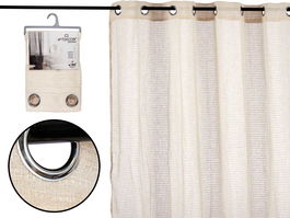 Giftdecor Cortina Visillo Beige 140x260 cm (Set de 6)